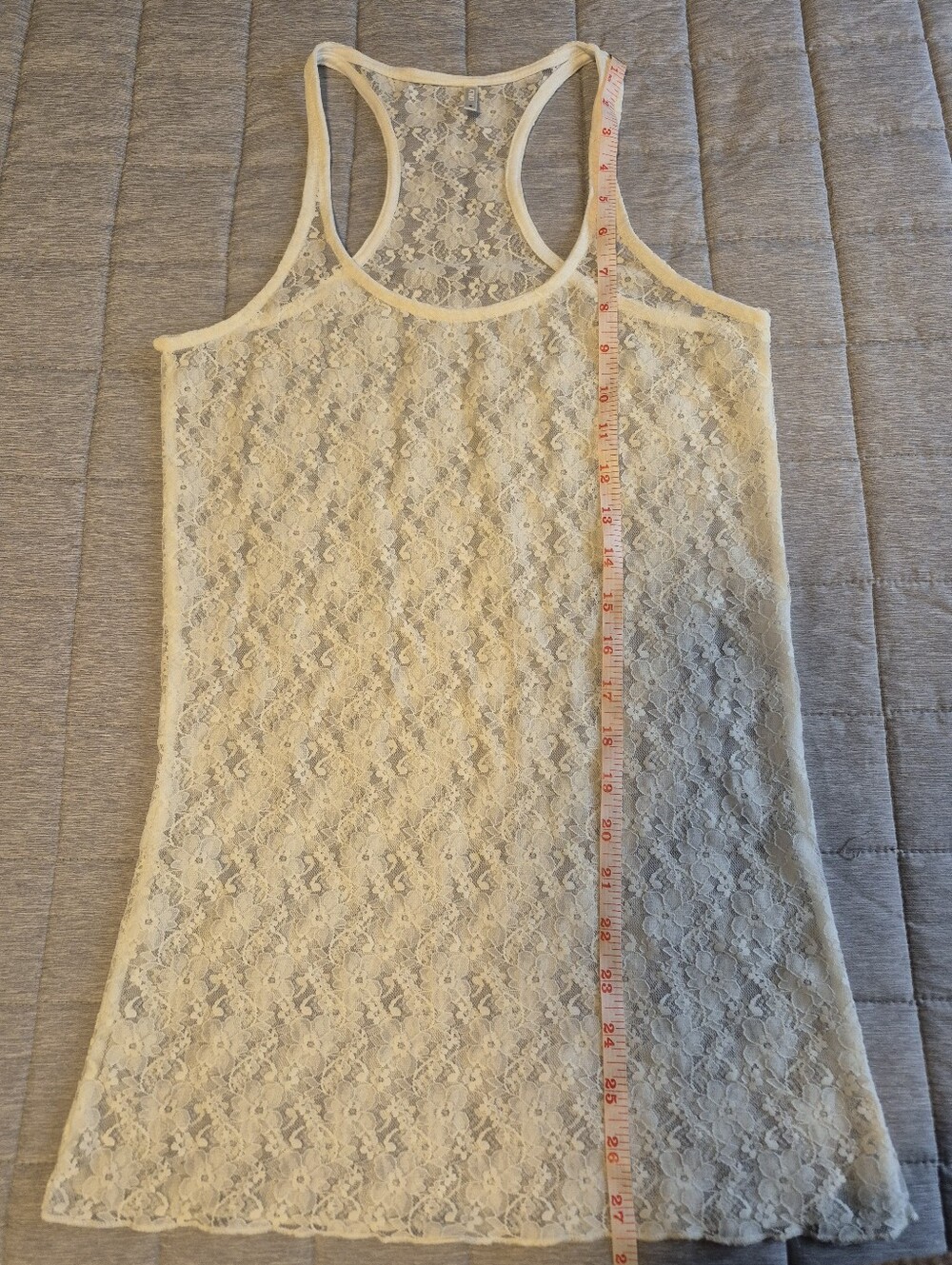 Lace Racerback Tank Top - Picture 7 of 13